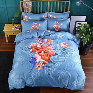 Cina produttore di natale fiori di 100% tessuto di cotone stampato puro stampa reattiva tessuto ricamato per lenzuolo - Product Image 6