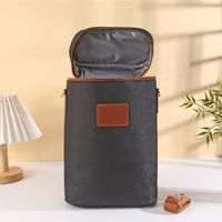 Sac isotherme portable en polyester à motif léopard avec logo personnalisé, pour 2 bouteilles, réutilisable, avec fermeture éclair, idéal pour la plage AZIMAGING