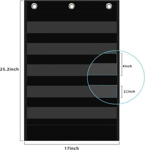 Tableaux de poche noirs à 5 compartiments, indispensables pour les enseignants en classe, pour la présentation de phrases et de mots, fournitures de bureau et scolaires - Product Image 4