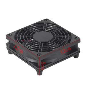 Huierde 120x120x25mm <b>Cooling</b> Fan F120 for Router TV Set Top <b>Box</b> Modem Switch Air Cooled Black - Product Image 5