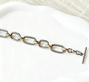 Pulsera de Plata 925 con Baño de Oro y Dijes Pequeños en Forma de X de <span class=keywords><strong>David</strong></span> Yarmans, Joyería de Latón con Baño de Plata y Oro, Pulseras de Moda - Product Image 4