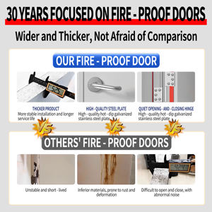 Porte coupe-feu en acier de 30 à 90 minutes, adaptée aux hôtels, aux KTV, aux écoles industrielles, aux bibliothèques, utilisations commerciales, OEM/ODM - Product Image 4