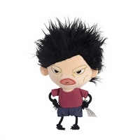 Poupée en peluche amusante et originale « Vieil Âge » Guifeng, figurine abstraite, pendentif porte-clés, cadeau d'anniversaire unisexe en polyester et coton PP