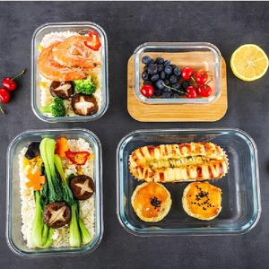 ECO-Friendly Glass Food Container with Lid Glass Lunch Box <strong>Microwavable</strong> Lunch Container <strong>Sets</strong> - Product Image 6