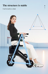 KSM-802 Carbon Fiber Indoor <b>Walker</b> Factory with Seat Lightweight Mobility Aid <b>for</b> Seniors and <b>Disabled</b> - Product Image 3