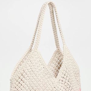 Bolso de Hombro Grande de Ganchillo Hecho a Mano para Mujer, de Lujo, Abierto, Portátil, para Viaje, Playa, Almacenamiento, con Logotipo Personalizado, Tipo Shopper - Product Image 3