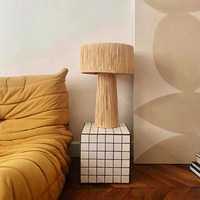 Lampe de table en rotin tressé à la main de style japonais Wabi-Sabi vintage pour salon, bureau, chambre à coucher - Chine continentale