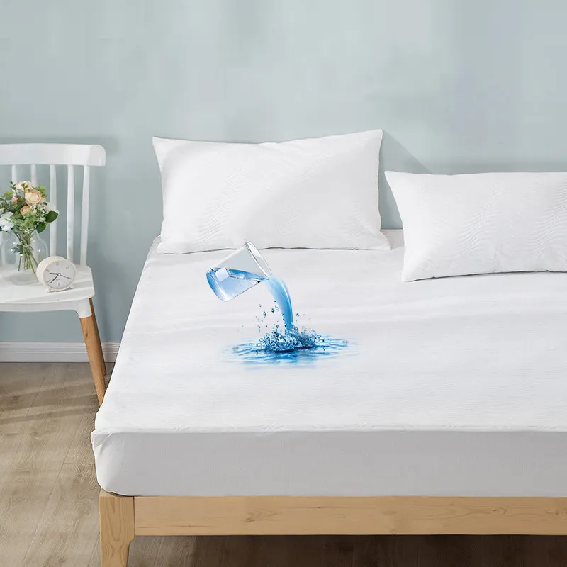 Factory Supply Luxury Waterproof Hotel 100% Tencel Mattress Protector Custom Encasement Breathable Bed Bug Zipped Mattress Cover