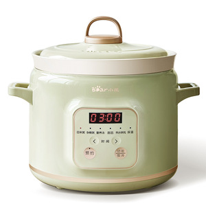 Bear Electric Slow Cooker 2L <b>Ceramic</b> <b>Pot</b> Smart Timer For Soup And Porridge Cooking Home Use - Product Image 4
