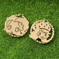 Anting Hoop Spiral Hello Kitty yang Sedang Tren, Baja Tahan Karat 304 Berlapis Perak/Emas, Tahan Air, Tidak Luntur, Anime Kartun Lucu.