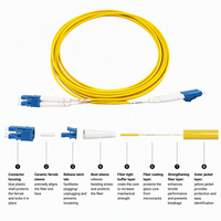 Kabel Patch LC-LC, Kabel Patch Fiber Optik LC ke LC UPC Simplex Duplex Single Mode Multimode SC FC ST APC Jumper Optik untuk FTTH