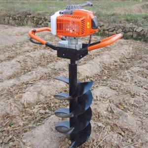 Tarière rotative industrielle et domestique en alliage d'aluminium, à moteur thermique 2 temps, pour la forage de trous dans la terre et le glace, et le creusement de trous pour poteaux - Product Image 1