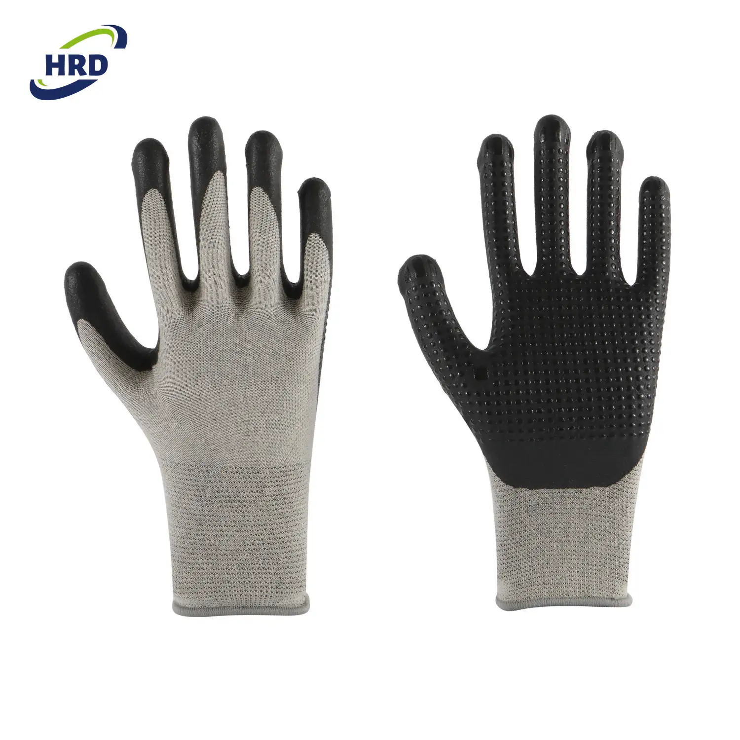 Factory Price Micro Foam Nitrile Coated Cotton Lining Nitrile Dots On Palm Superior Grip Construction Work Gloves