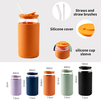 Verres personnalisés en borosilicate de haute qualité, 400 ml, 450 ml, 500 ml, 600 ml, 700 ml, avec logo personnalisé sublimé, réutilisables, compatibles lave-vaisselle et micro-ondes