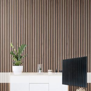 MUMU – panneau acoustique en bois de chêne cendré avec lamelles murales, à utiliser au plafond - Product Image 5