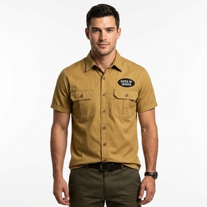 Camisa de Trabajo Personalizada al por Mayor, Nuevo Estilo, Personalización, Secado Rápido, Poliéster, Duradera, Ligera, con Logotipo Impreso, Uniforme - Product Image 1
