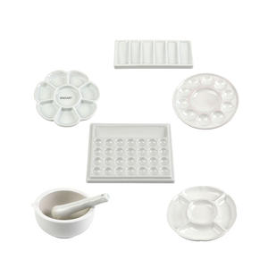 Mortier et pilon en céramique, porte-pinceaux en céramique, peinture à l'<span class=keywords><strong>aquarelle</strong></span>, palettes en porcelaine - Product Image 1