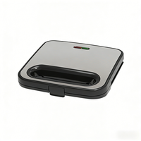 Machine à sandwich Anbolife de qualité supérieure, 2 fentes, 750W, poignée anti-chaleur, plaques antiadhésives, fonction gaufrier.