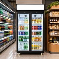 Réfrigérateur à boissons à cadre noir, à refroidissement rapide, à compresseur économe en énergie, direct usine, pour salle de sport, bar à jus, complexe hôtelier, cuisine
