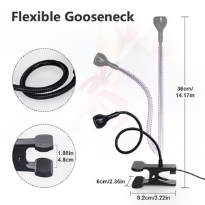 Lampe UV LED 3W noire et argentée à col de cygne et pince, 35NM, pour séchage et polymérisation des ongles en gel – Meilleure vente - Product Image 3