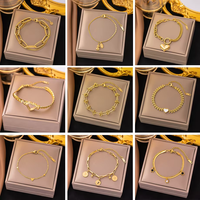 Bracelets Chaîne & Maillon Mixte Acier Inoxydable - Bijou Tendance Charme Doré Homme Femme
