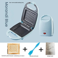 Máquina de Panel de sándwich eléctrico para el hogar, tostadora pequeña para hornear gofres para desayuno, cocina, postre