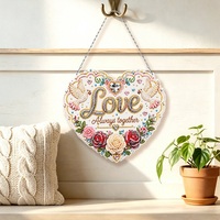Décoration de Noël LS, pendentif à suspendre en acrylique, kit de peinture diamant 5D, bonhomme de neige, renne de Noël, artisanat fait main, cadeau
