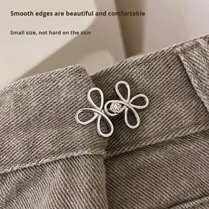 Có thể điều chỉnh eo nút quần váy hình chữ nhật mô hình chân phong cách thân thiện với môi Hợp kim kẽm vô hình nút thiết kế thắt chặt eo - Product Image 3