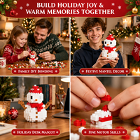 Jouets de construction de Noël pour enfants, Père Noël, bonhomme de neige, arbre, renne, mini briques, ensemble de construction DIY, cadeaux de Noël, nouveautés