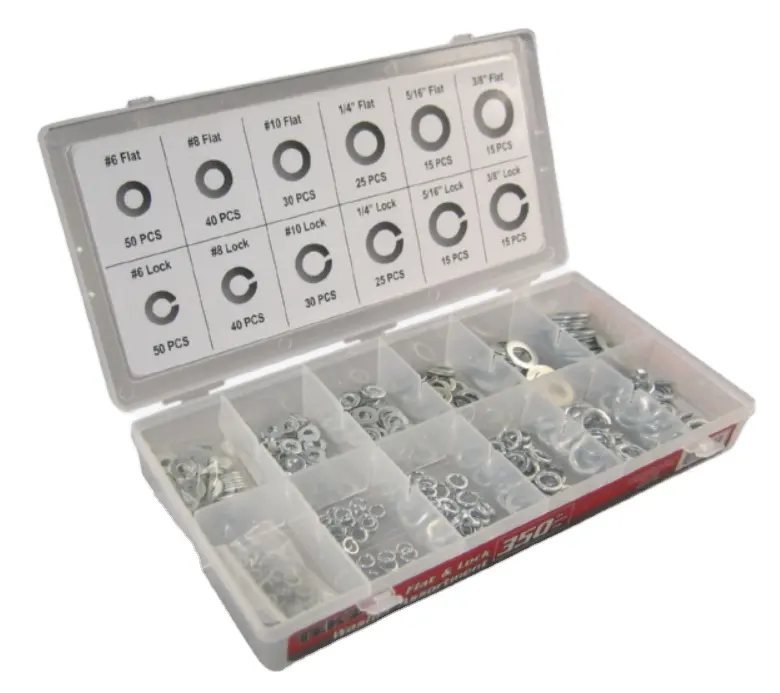 720-PC Assortment Spring Lock External & Internal Tooth Lock Washer Set Kit