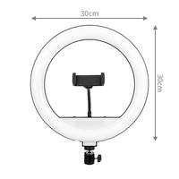 Lampe annulaire LED 12 pouces pour la photographie-Lampe de maquillage de studio Selfie à intensité variable avec télécommande idéale pour le vlogging