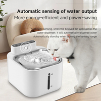 Banabapet Tempat Minum Kucing Nirkabel 4L, Tempat Minum Hewan Peliharaan Pintar Bertenaga Baterai dengan Sensor Gerak, Pompa Senyap, Tanpa Kabel, Dapat Diisi Ulang