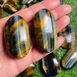 Piedra de Ojo de Tigre Azul Natural de Alta Calidad, Tallada a Mano, Ovalada, para Sanación y Decoración del Hogar con Feng Shui - Product Image 3