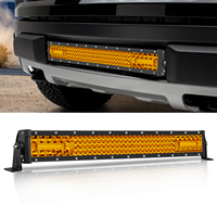 Nouvelle barre lumineuse LED 120W ambre 20 pouces à quatre rangées, faisceau combiné, étanche IP67, Plug and Play, ajustement universel pour l'extérieur des camions et voitures