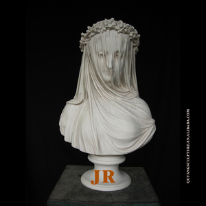 Statue de <span class=keywords><strong>buste</strong></span> <span class=keywords><strong>en</strong></span> <span class=keywords><strong>marbre</strong></span> pour <span class=keywords><strong>femme</strong></span>, Sculpture classique d'intérieur sculptée à la main - Product Image 2