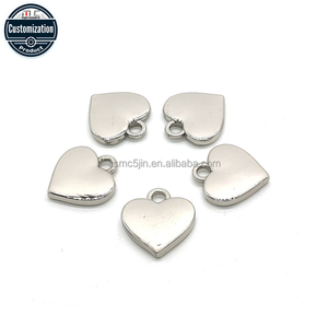 مصنع الجملة سبائك الزنك قلادة قلادة تصميم ثقب واحد مع الحب علامة القلب لصنع المجوهرات ديي المواد المعدنية - Product Image 5