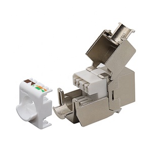 RJ45 <span class=keywords><strong>CAT6</strong></span> CAT6A CAT7 Mô-đun <span class=keywords><strong>FTP</strong></span> Được Bảo Vệ Bằng Hợp Kim Kẽm RJ45 180 Độ Mạng Không Công Cụ Mô-đun STP <span class=keywords><strong>CAT6</strong></span> <span class=keywords><strong>Jack</strong></span> Keystone - Product Image 4