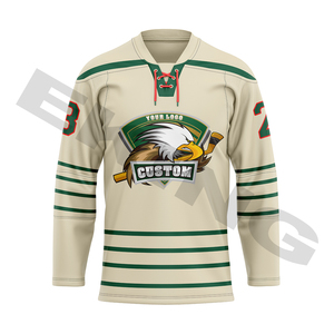Personnalisé Oem Cousu Vintage Sergé Brodé Jeunes Double Face Hommes Équipe En Ligne Réversible Personnalisé Sublimé Maillot De Hockey Sur Glace - Product Image 3