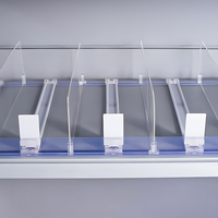 Poussoirs pour étagères de gondole, kit de poussoirs pour bouteilles montés sur étagère, poussoir de recharge en plastique pour produits, système de propulsion automatique pour cigarettes