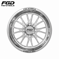 Roues de camion personnalisées 22x12 24x14 26x16 chromées polies tout-terrain forgées pour GMC Chevy Ford F150 F250 F350