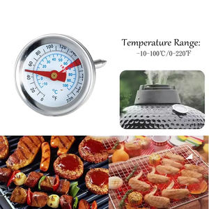 SW 0 ~ 100 Graus Cel Probe Household Grill Forno Cozinha Ferramentas 304 Aço Inoxidável Churrasco Churrasco Smoker Grill Termômetro - Product Image 5