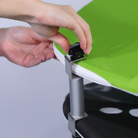 Comptoir portable pliable en tissu imprimé sur mesure pour salons professionnels et événements promotionnels