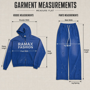 ชุดฮู้ดดี้โอเวอร์ไซส์ผู้ชาย RAMAX ผ้าฝ้าย 500 GSM แบบซิป ชุดลำลองสไตล์สตรีทแวร์ สำหรับฤดูใบไม้ร่วง ดีไซน์กระเป๋า พร้อมลายพิมพ์ฟล็อก - Product Image 2