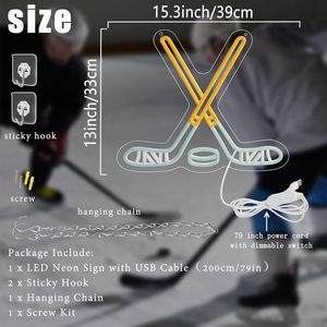 Hockey Neon Sign LED dimmable USB powered ambient <b>light</b> store <b>window</b> decoration <b>light</b> street indicator <b>light</b> landscape <b>light</b> 5v - Product Image 4