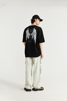 Vinyle lumineux personnalisé impression Logo réfléchissant hommes T-Shirt été décontracté brillant foncé grande taille tricoté 100% coton T-Shirts