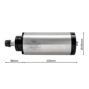 Moteur de broche refroidi par air Zhong Hua Jiang haute précision ER20 100mm 4 roulements 3KW 220V/380V 1-24000 tr/min pour machine CNC - Product Image 2