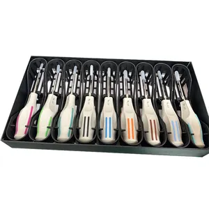 Luxators dentaires originaux de couleurs assorties Ensemble de 9 pièces Manche en plastique autoclavable Instruments chirurgicaux pour dentistes