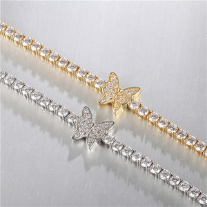 फैशन एकांटों के गहने लक्जरी 18k गोल्ड प्लेटेड समुद्र तट टेनिस ब्रेसलेट महिलाओं के लिए - Product Image 4