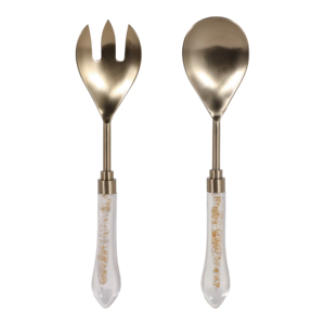 Set di Utensili da Servizio in Resina con Manico in Acciaio Inossidabile, Accessori Decorativi per Cucina e Essenziali per l'Intrattenimento - Product Image 1