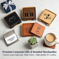 Sous-verres vierges en cuir PU personnalisables pour gravure laser, ensemble de sous-verres gravables au laser pour mariages et fournitures de bar